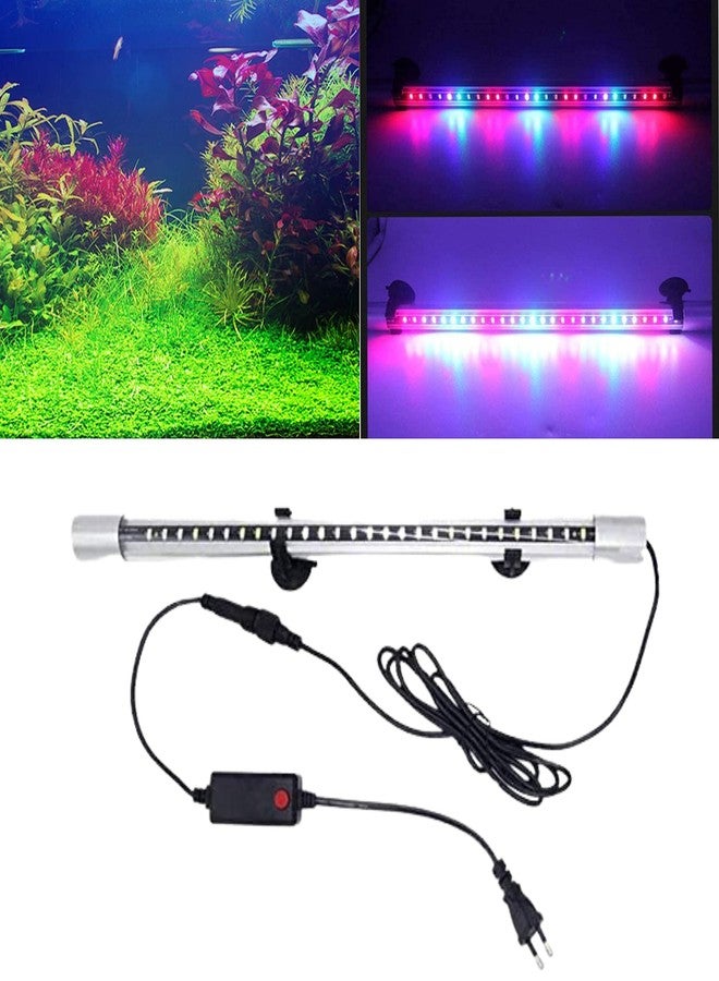 VAYINATO Aquarium Fish Tank Led Light Waterproof, Upto 3ft - Full Spectrum Submersible Aquarium Decorative Item - 6w WRGB Light Multi Colour Mode (57cm) - Image 1